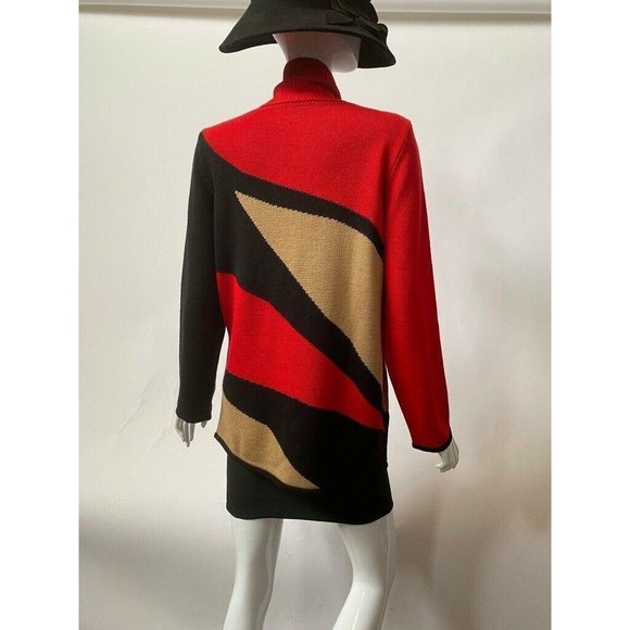 Colette Mordo For Sadimara Womens Pullover Sweater Multicolor Color Block M New - Picture 2 of 12